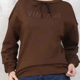 Shein Drop Shoulder Typographic Chest Print Neck Tie-Up Sweatshirt-picture-25