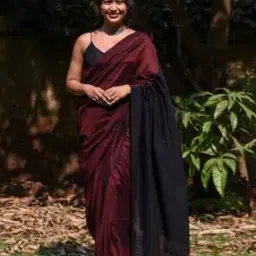 suta Colourblock Saree with Contrast Border & Tassels-picture-50