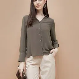 code by lifestyle Women Regular Fit Collar Neck Shirt-picture-22