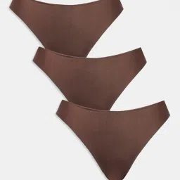 asos design Women Pack of 3 Lace Thong Briefs image 1