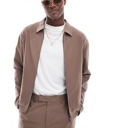 asos design Men Regular Fit Zip-Front Harrington Jacket-picture-37
