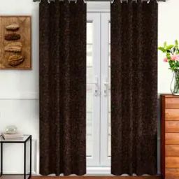cortina eyelet curtain Pack of 2 Printed Door Curtains-picture-18