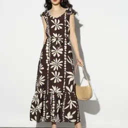 outryt by azorte Floral Print Sleeveless Dress image 1