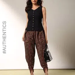 HandblocK Ajrak Print Cotton Dhoti Salwar-image-32