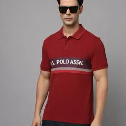 u.s. polo assn. Men Brand Print Slim Fit Polo T-Shirt image 1