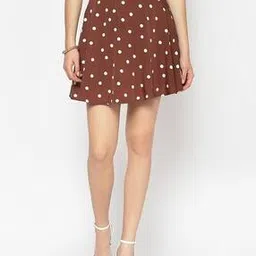 sera Women Polka-Dot Print Flared Skirt-picture-31