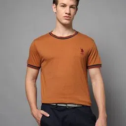 u.s. polo assn. Men Slim Fit Round-Neck T-Shirt with Contrast Tipping-picture-26