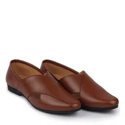 fausto Pointed Toe Slip-on Juttis with Flat Heels-picture-36