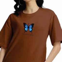 notsofit Women Oversized Fit Graphic Print T-Shirt image 1