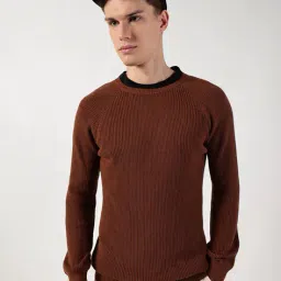 thomas scott Men Striped Round-Neck Sweatshirt image 1