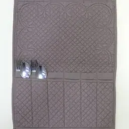 Beige quilted Cutlery case (47 x 37 cms)-image-23