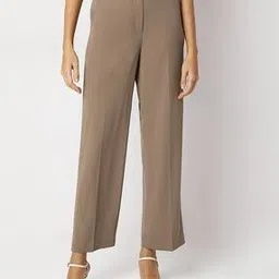 vero moda Women High-Rise Straight Fit Flat-Front Pants-picture-12