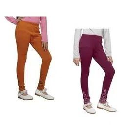 indiweaves Pack of 2 Floral Print Leggings with Elasticated Waistband-picture-40