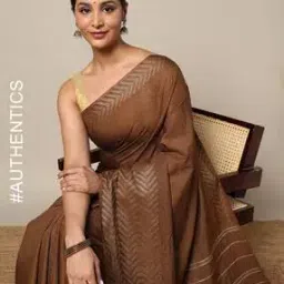 Handloom Silk Cotton Chanderi Saree-image-19