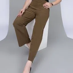 xpose Women Loose Fit Flat-Front Trousers-picture-30