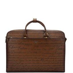 da milano Men 14" Typographic Print Messenger Bag-picture-2
