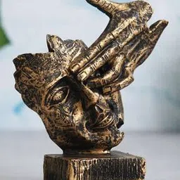 ecraftindia Human Face Sculpture with Hand on Eye Figurine-picture-37