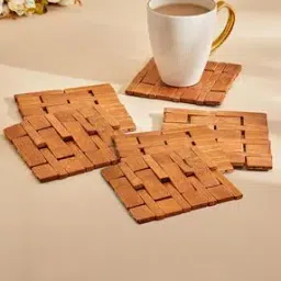 home centre Set of 6 Habitat Ebony Bamboo Coasters-picture-29