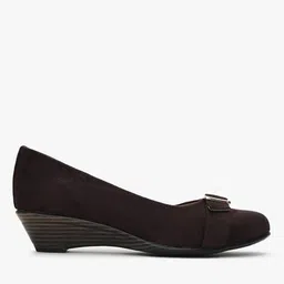 elle Wedge Heeled Pumps with Buckle Accent image 1