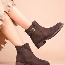 Women Ankle-Length Boots with Synthetic Upper-image-1
