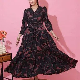 jomo fomo Women Printed Fit & Flare Dress-picture-15