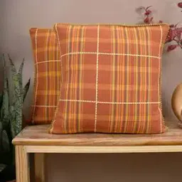 ratancart Set of 2 Striped Cushion Covers 16" x 16"-picture-33