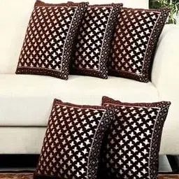 bella true Set of 5 Cushion Covers with Zip Closure 16" x 16"-picture-21