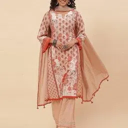 biba Block Print Straight Kurta Sets-picture-50