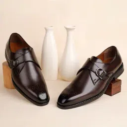 louis stitch Men Square-Toe Monks with Buckle Fastening image 1