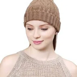 bharatasya Women Knitted Pom Pom Beanie Cap-picture-20