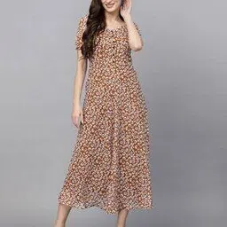 aayu-all about you Floral Print Fit & Flare Dress-picture-14