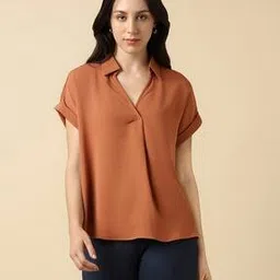 allen solly Women Stylised-Neck Regular Fit Top-picture-25