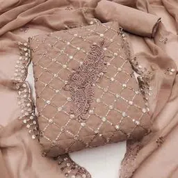 svaraa Women Embroidered 3-Piece Unstitched Dress Material-picture-24