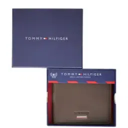 tommy hilfiger Leather Bi-Fold Wallet with Brand Applique-picture-15