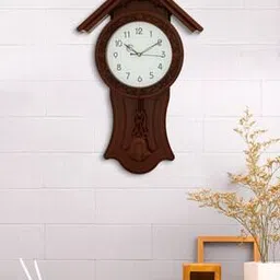 chronikle Plastic Hut-Shaped Analogue Pendulum Wall Clock-picture-22