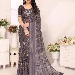 kitket fashion Women Printed Saree with Contrast Border-picture-50