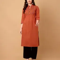 Women Embroidered Straight Kurta -image-51