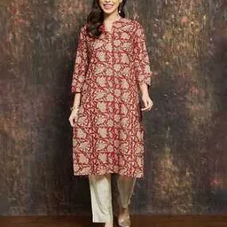 melange by lifestyle Women Abstract Kurta-picture-24