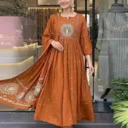 srilica Women Embroidered Anarkali Kurta Suit Set-picture-34