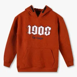 lee cooper Boys Logo Print Regular Fit Hoodie image 1