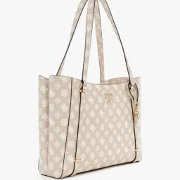 guess Mocha Logo Print Daryna Elite Tote Bag image 1