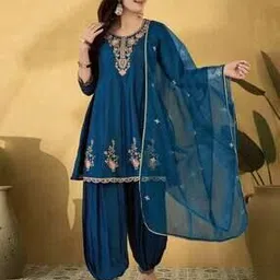 nyrika Women Embroidered A-Line Kurta Suit Set-picture-50