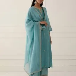 nyrika Women Embroidered Straight Kurta Suit Set -picture-12