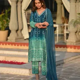 indie picks Embellished Straight Kurta Set image 1