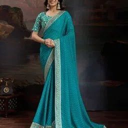 ri-wah Women Printed Saree with Contrast Border-picture-11