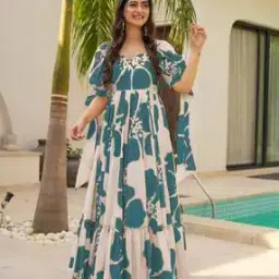 nyrika Women Floral Print Gown Dress-picture-14