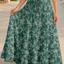 moomaya Women Floral Tiered Skirt-picture-39