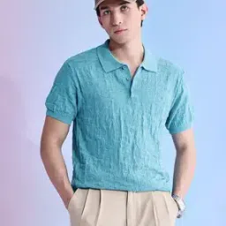 Men Cotton Collar-Neck Polo T-Shirt-image-1