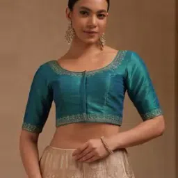 Women Embroidered Front-Open Blouse-image-11