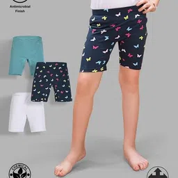 tresnova Girl Pack of 3 Printed Slim Fit Shorts image 1